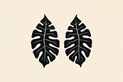 Leaf Earring Silhouette Bundle, an Object Graphic by jahid234 (Thumbnail 9 of 13)