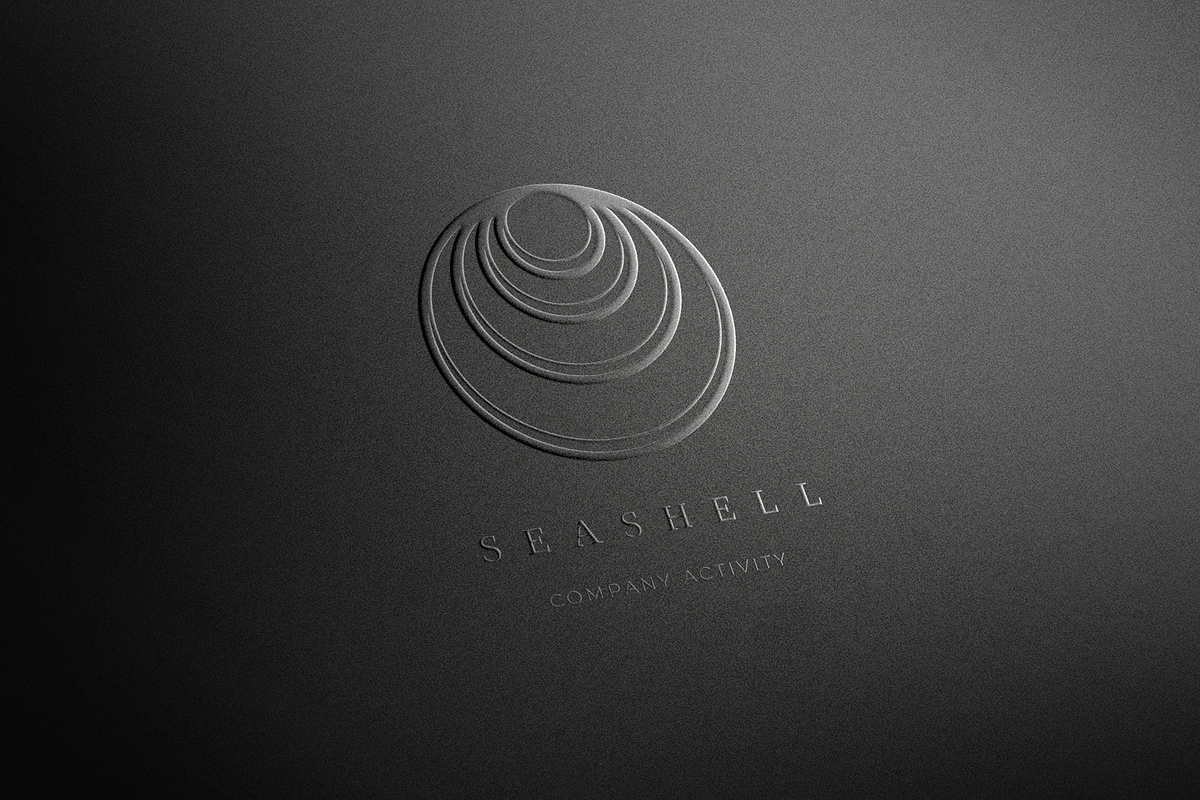 Seashell. Linear geometric logo, a Branding & Logo Template by le-genda (Photo 9 of 15)
