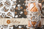 Pastry Chef Bakery Pattern Set, a Pattern Graphic by Red Ink (Thumbnail 1 of 9)