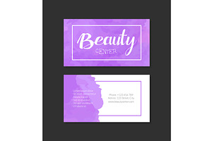 Beauty Center Business Card, an Object Illustration by TopVectors