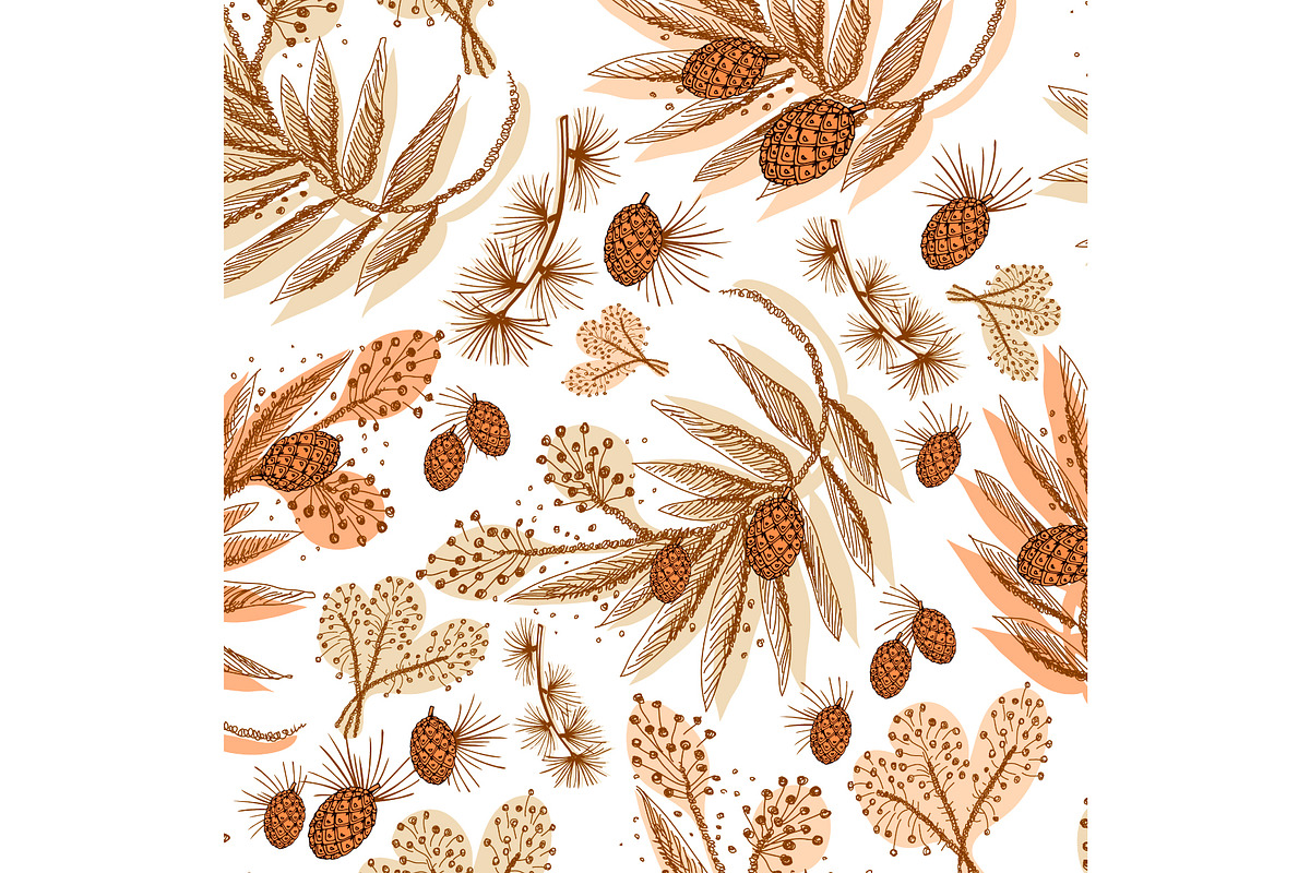 Forest plants Pattern, a Pattern Graphic by Polanika (Photo 3 of 4)