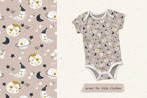 Moon Collection-Baby Digital Papers