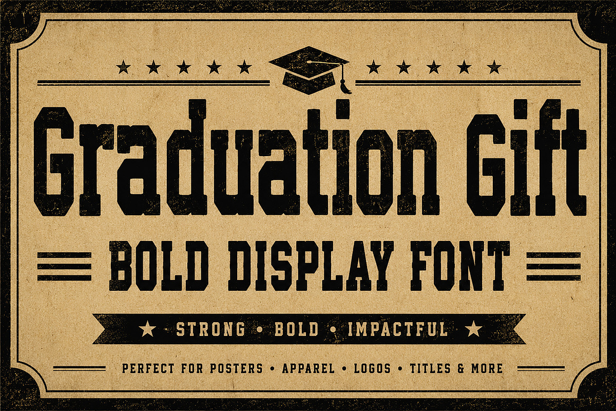 Graduation Gift, a Serif Font by Wow Magic (Photo 2 of 6)