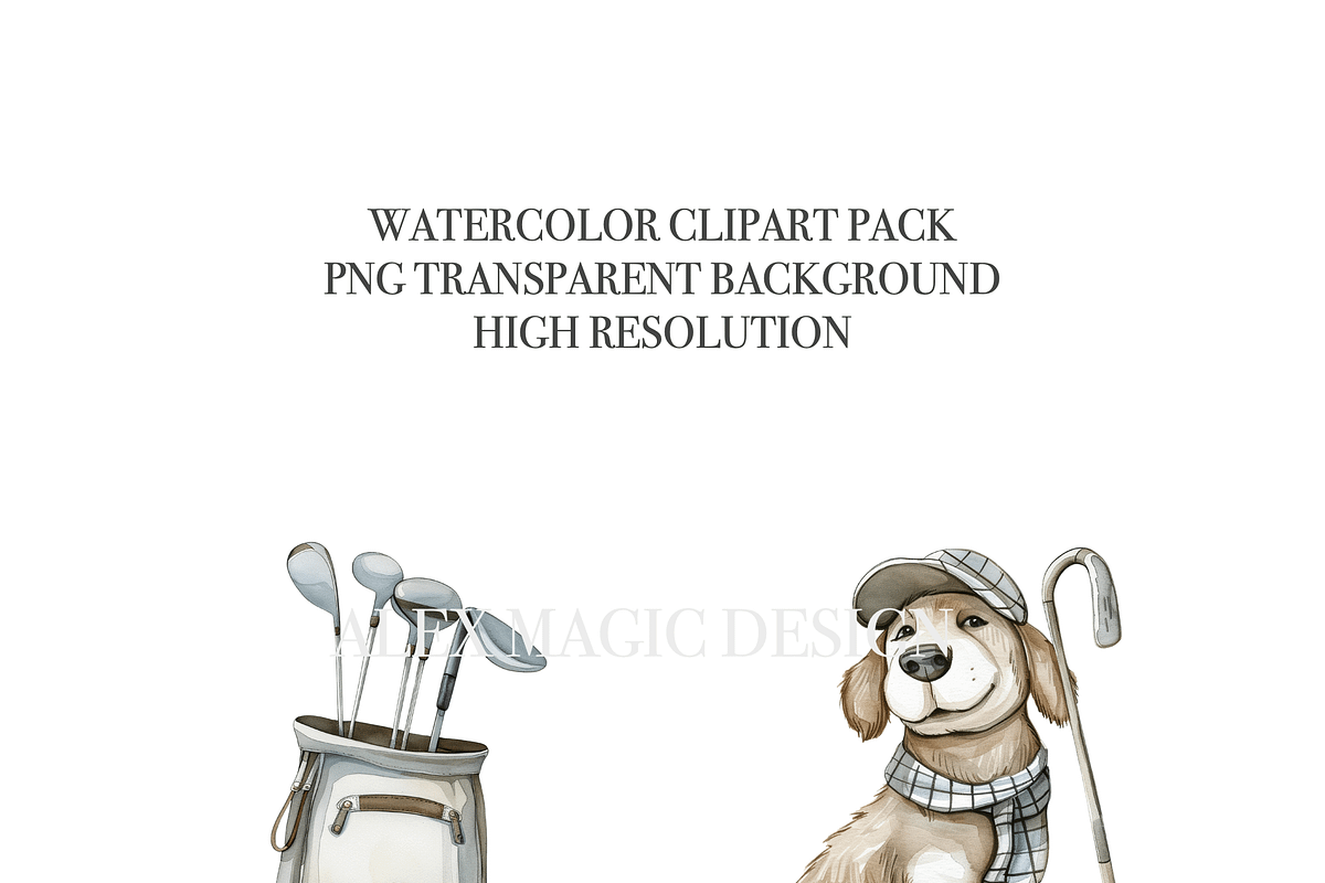 30 Golf Clipart, a Decorative Illustration by Pati Charm Studio (Photo 4 of 8)