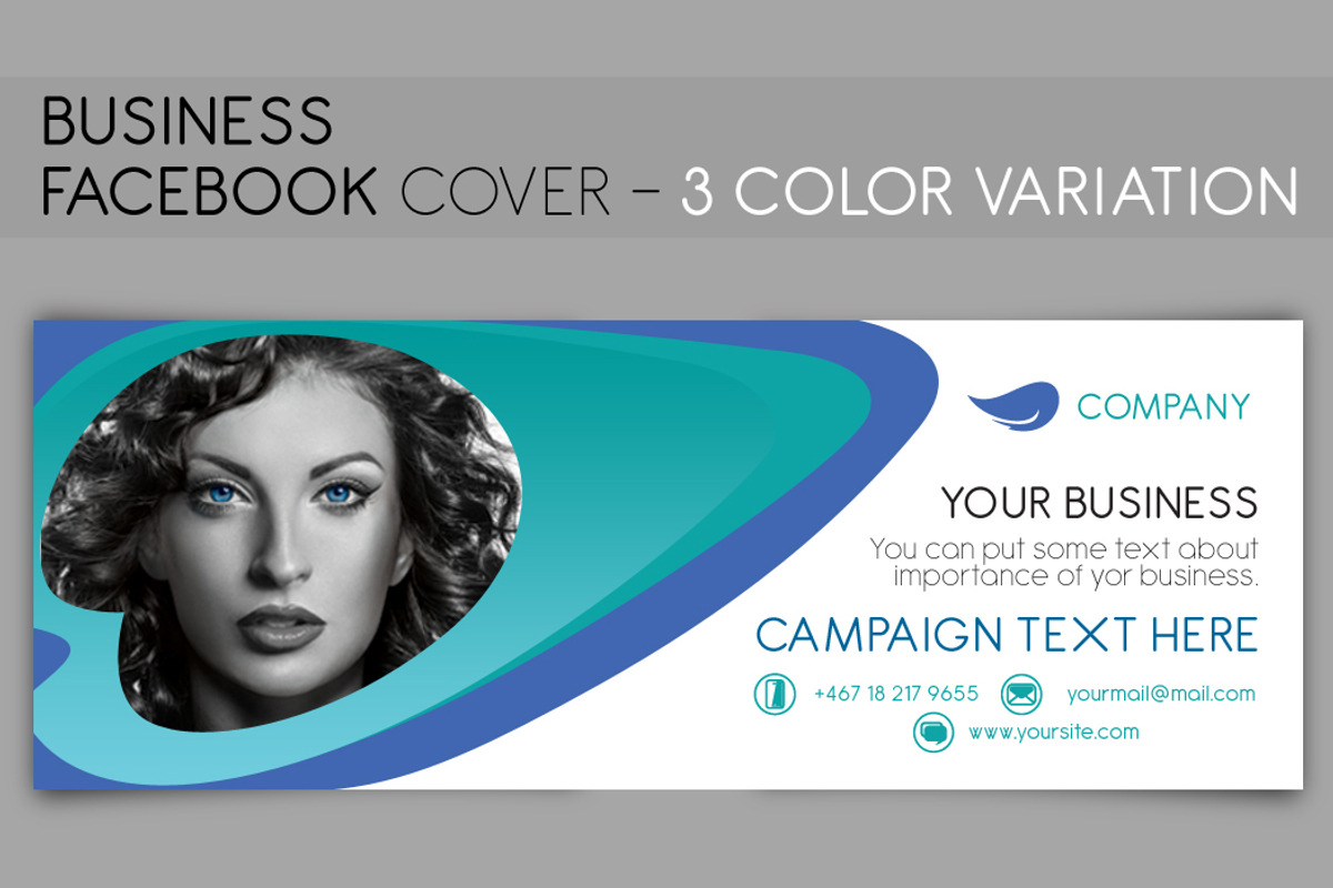 Facebook Cover - 3 color variation, a Social Media Template by RudanStudio (Photo 3 of 3)
