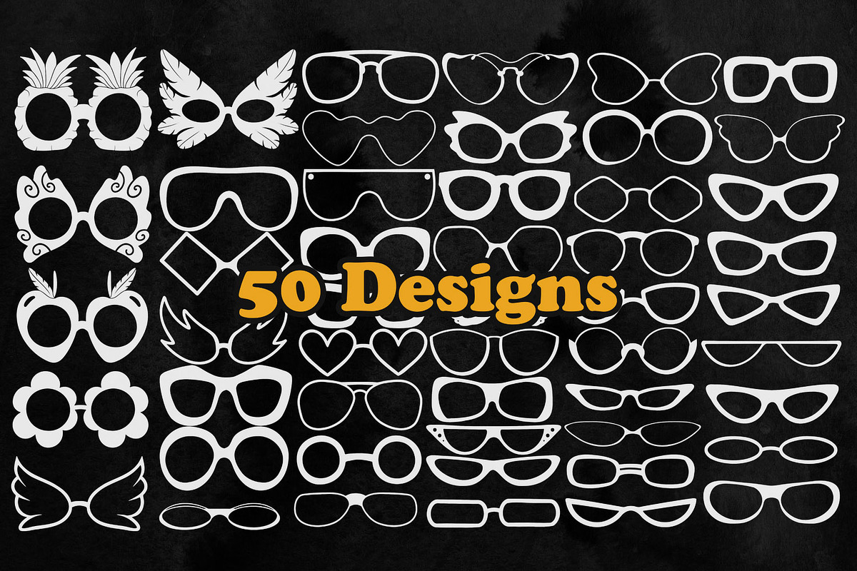 Glasses Photoshop Stamp Brushes, a Brush Add-On by ArtistMef (Photo 3 of 6)