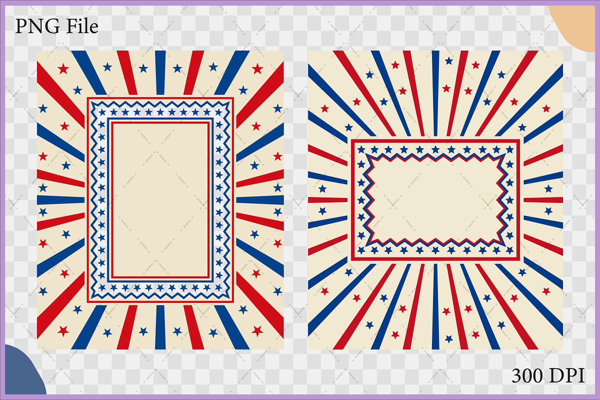 Vintage USA Patriotic Frame SVG PNG, a Background Graphic by Gfx Expert Team (Photo 2 of 3)