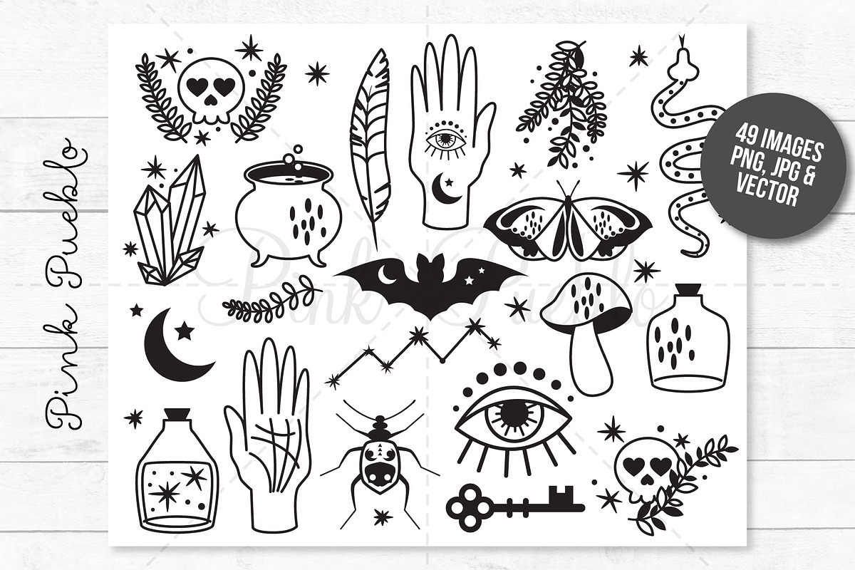Magic and Occult Clipart and Vectors, an Illustration by PinkPueblo (Photo 2 of 4)