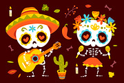 Day of the Dead set, a Decorative Illustration by SunnyWS (Thumbnail 3 of 9)