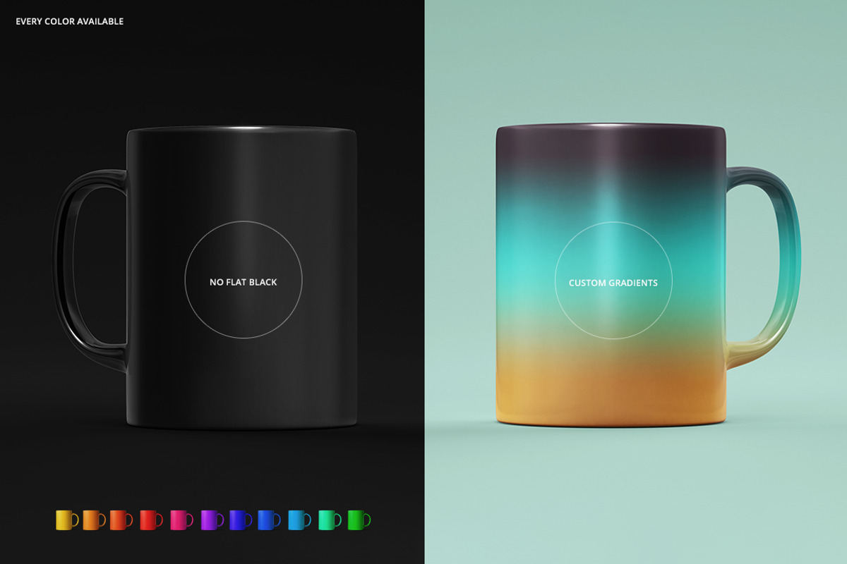 Mug Colored Rim Handle Mockup Set, a Cups & Container Mockup by creatsy2 (Photo 5 of 8)