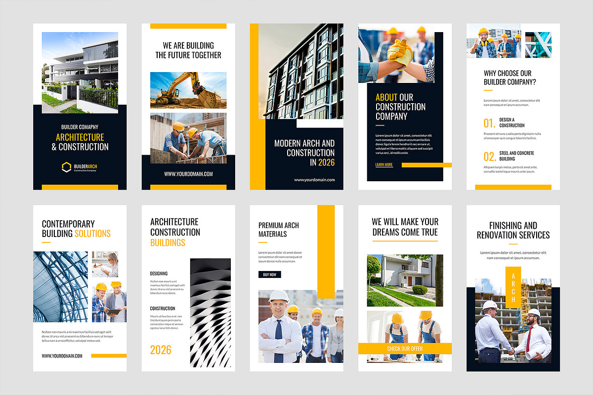 BuilderArch Instagram Canva Template, a Social Media Template by artbart (Photo 2 of 7)