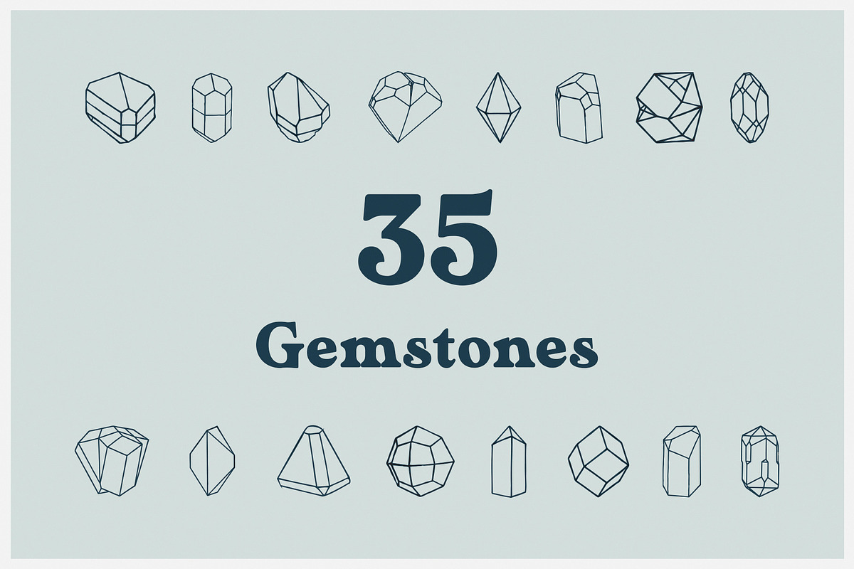 35 Vector Minerals & Gemstones