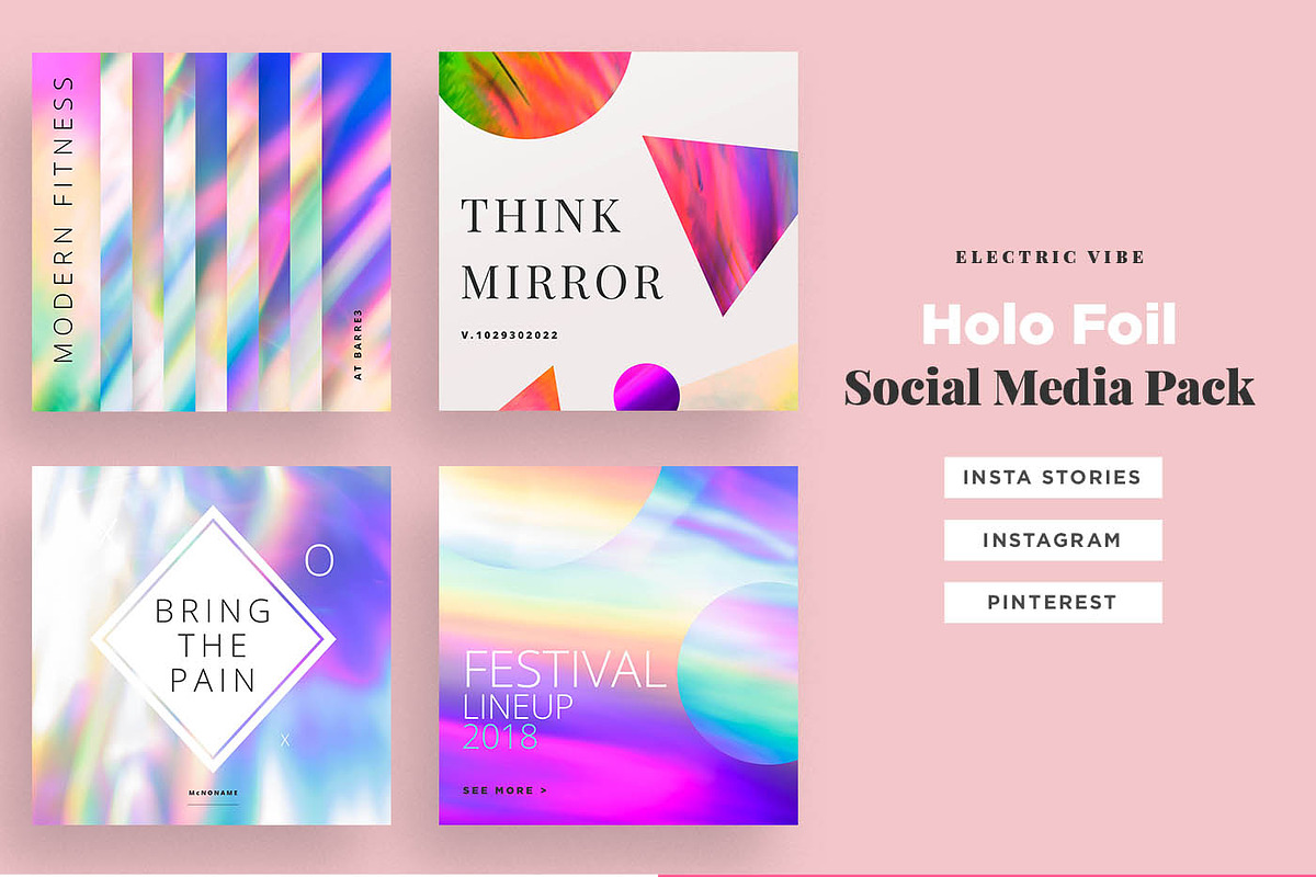 Holo Foil - Holographic Textures, a Texture Graphic by Fox & Bear (Photo 4 of 6)
