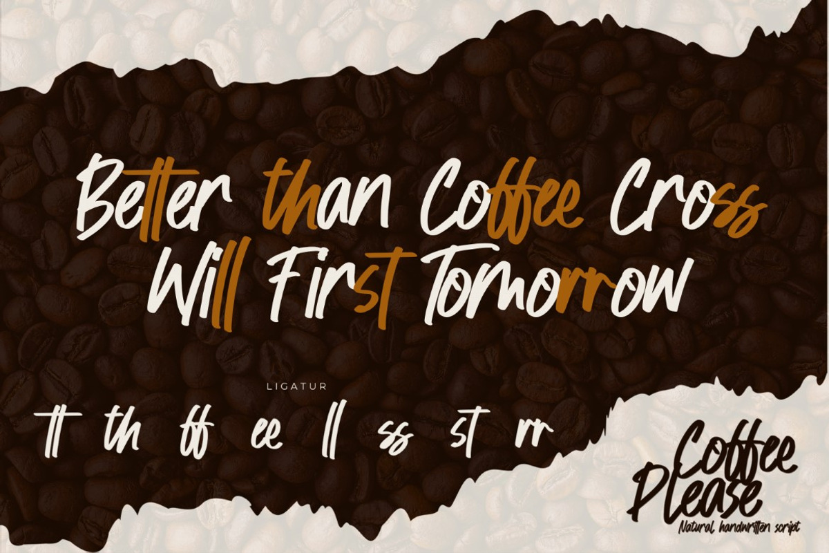 Coffee Please - Natural Handwritten, a Script Font by Gassstype (Photo 7 of 8)