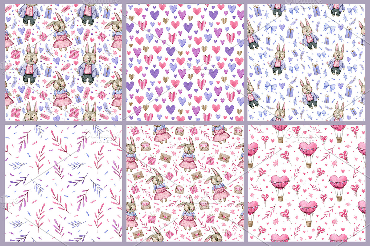 Valentine's Day Collection, an Animal Illustration by Aquarellka (Photo 7 of 8)