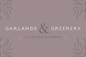 Set of 27 Hand-Drawn Florals