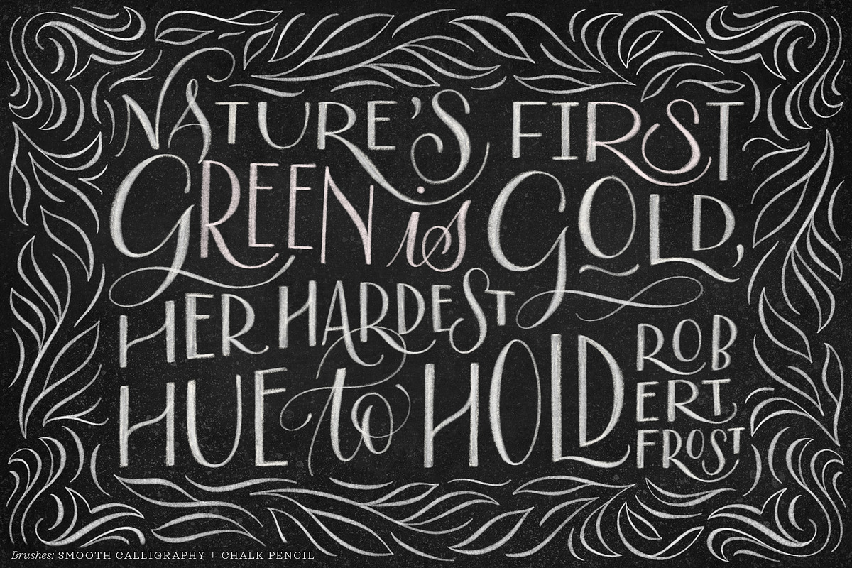 Chalk Script Procreate Brush Kit, a Brush Add-On by Molly Suber Thorpe (Photo 5 of 16)