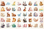 Cute Animals Mothers Day Clipart Mom, an Illustration by DreamCafeArt (Thumbnail 2 of 6)
