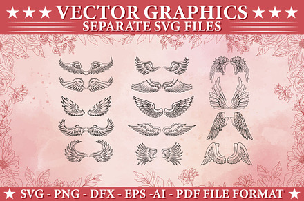 Angel wings SVG vector