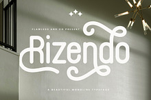 Rizendo - Monoline Font