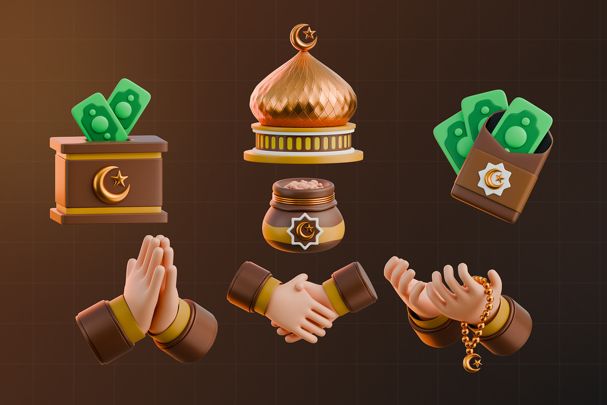 Eid Al-Fitr 3D Illustration Pack, an Object 3D Model by Tempcraft (Photo 5 of 5)