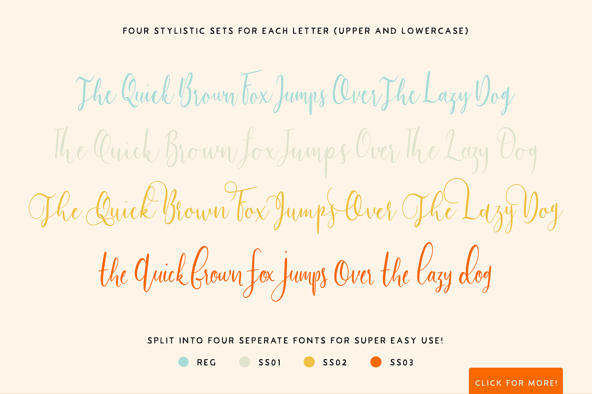 Bouncy Castle Calligraphy Font preview 2