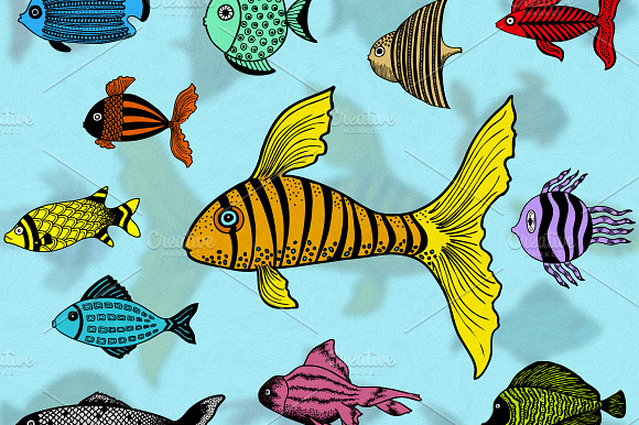 Illustrated Fish Vector Pack 1