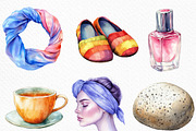 Watercolor Spa Day Clipart Bundle, an Illustration by Craft Nest (Thumbnail 5 of 6)