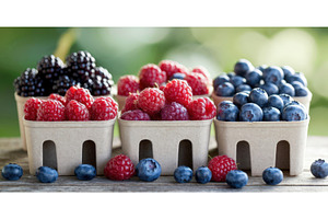 Fresh assortment of blackberries, an Illustration by tilialucida