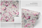 Hanami, Peonies and Sakura Patterns, a Wallpaper Graphic by Pink Linen (Thumbnail 9 of 10)