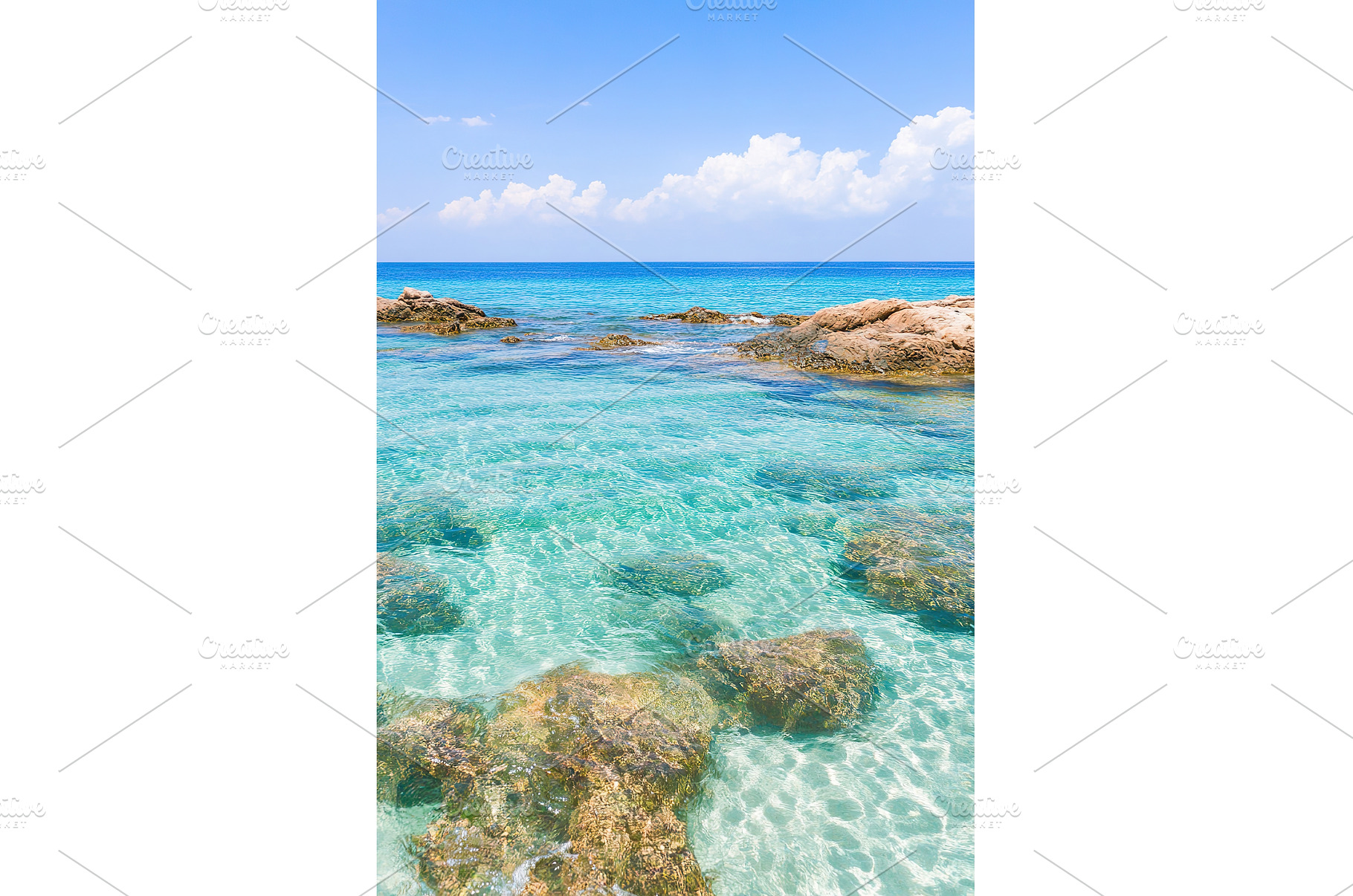 Pristine tropical beach with clear, a Nature Photo by Lermont51
