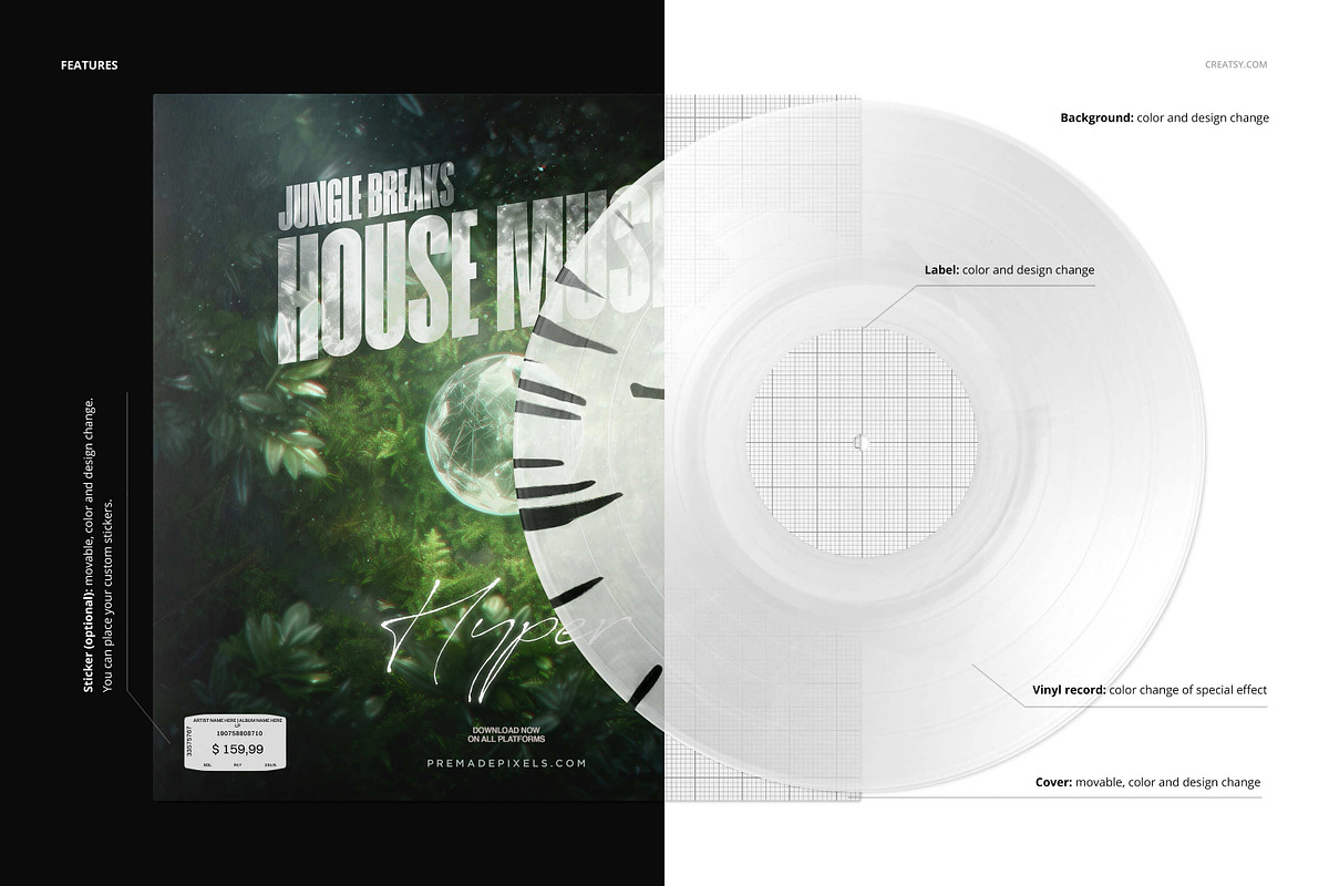 Split Splatter Split Splatter Mockup, a Merchandise Mockup by creatsy5
