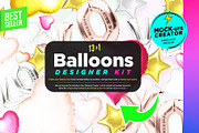 Balloons Designer Kit Mock-upd, a Household Mockup by Mocca Mockups Store (Thumbnail 1 of 6)