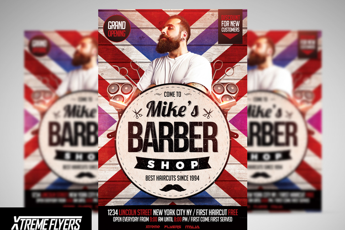 Barbershop Flyer Template, a Flyer Template by XtremeFlyers (Photo 2 of 2)