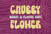 Chubby Flower - Playful & Cute Font, a Font by Deeezy (Thumbnail 1 of 6)