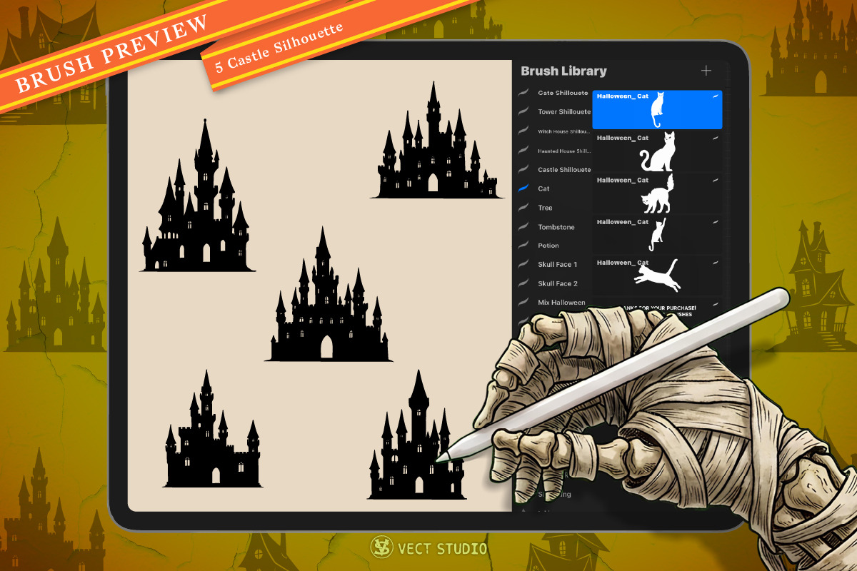 Halloween 209 Stamps Collection, a Brush Add-On by vectstudio (Photo 27 of 39)