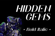 Hidden Gems - Bold Oblique, a Sans Serif Font by Full Circle Design Studio (Thumbnail 1 of 2)
