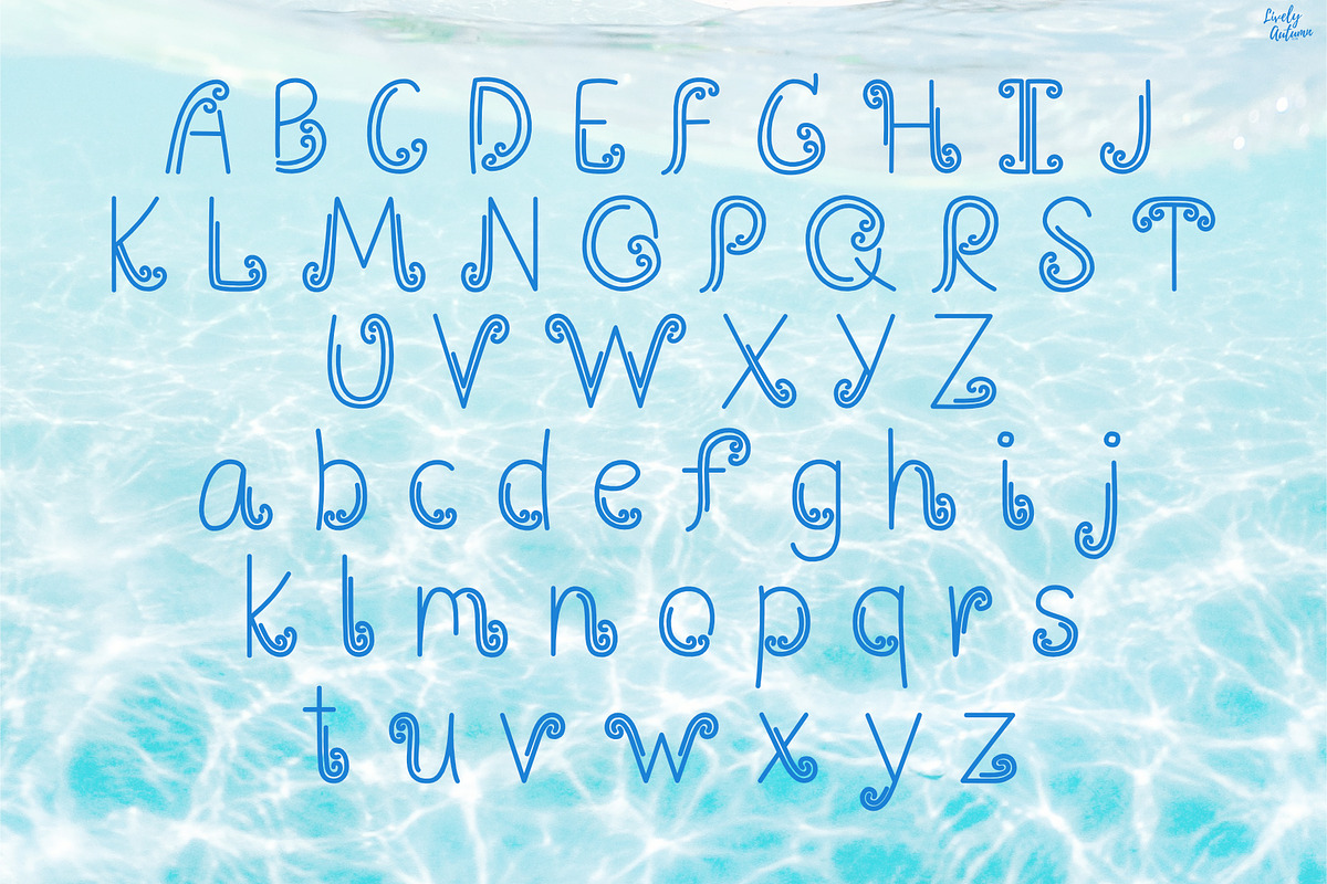 Sea Wave| handwritten display font, a Handwritten Font by LivelyAutumn11.11 (Photo 2 of 5)