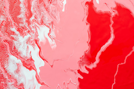 Acrylic fluid art pink and red wave featuring marbling, pattern, and fluid, an Abstract Photo by colnihko
