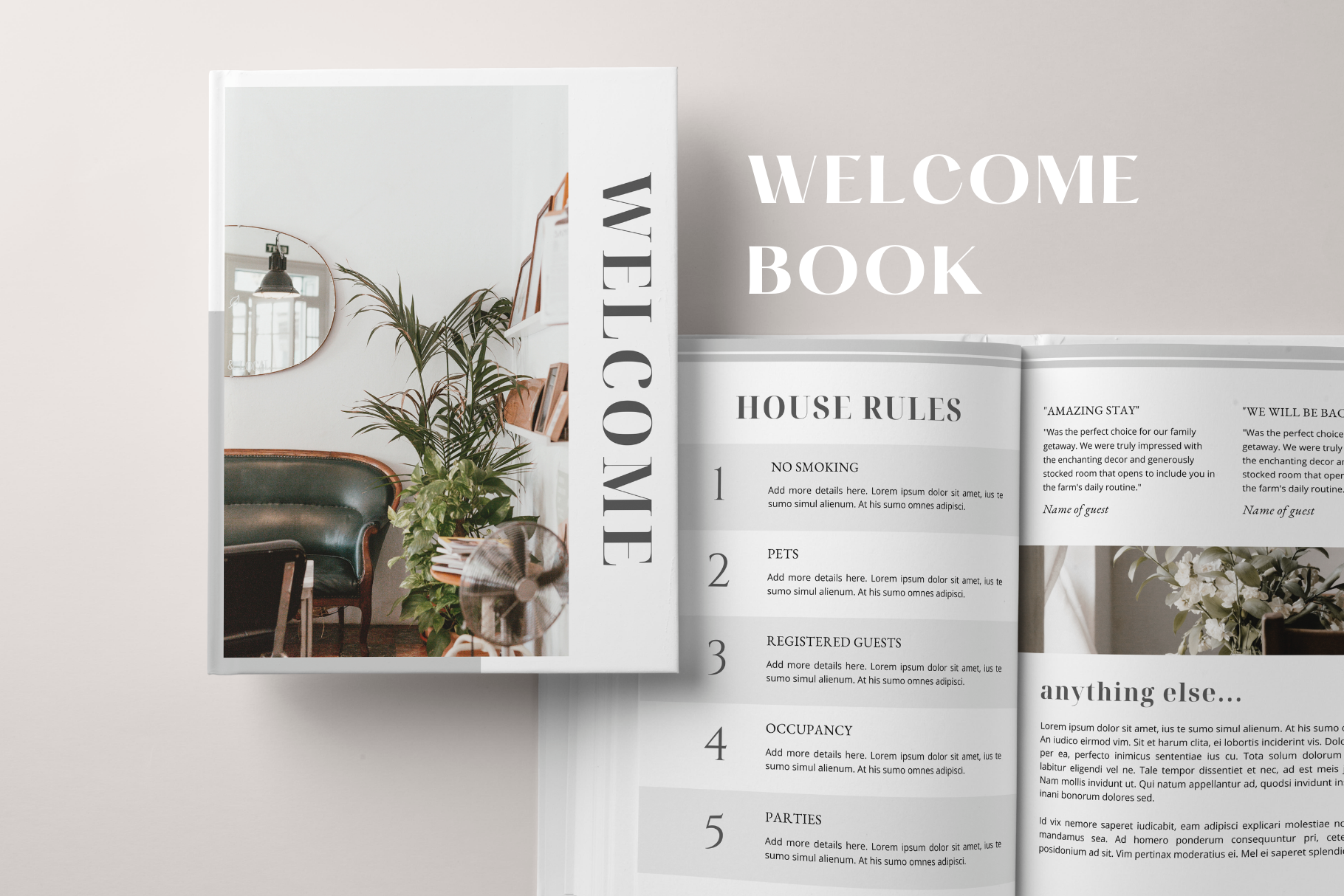 Airbnb Welcome Book Template, a Magazine Template by ShopRShop