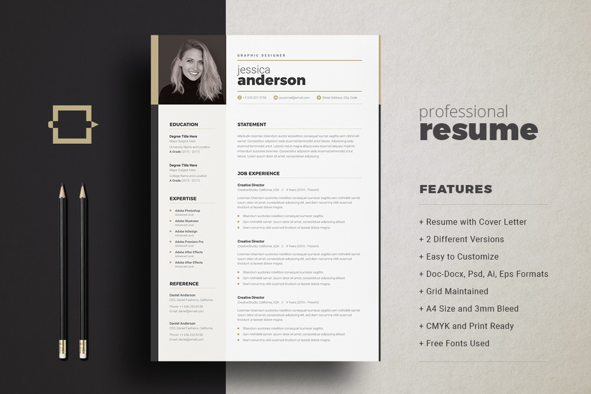 Resume, a Resume Template by DesignJanala (Photo 1 of 4)