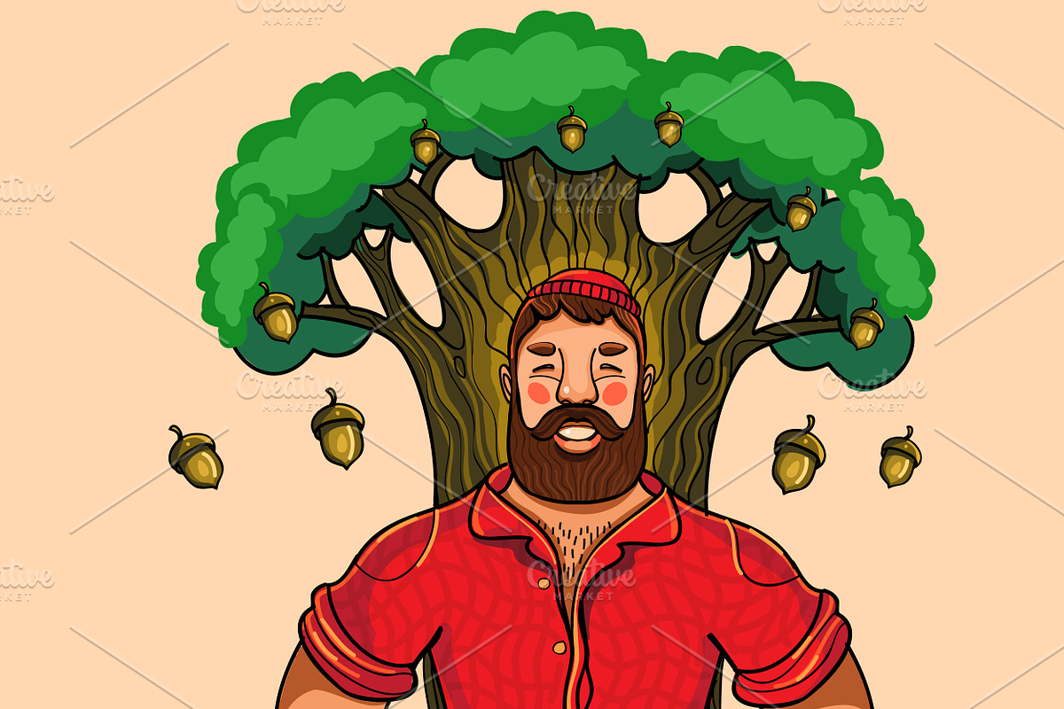 Lumberjack, a Healthcare Illustration by HIPSTER-MONSTER SHOP