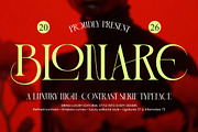 Blonare Luxury High Contrast Serif, a Serif Font by timelesstype.co (Thumbnail 1 of 15)