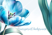 Blue Tulips Beautiful Set, a Decorative Illustration by Shabbypie (Thumbnail 3 of 22)
