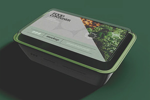 Takeaway Food Container Mockup, a Packaging Mockup by skybluecreative