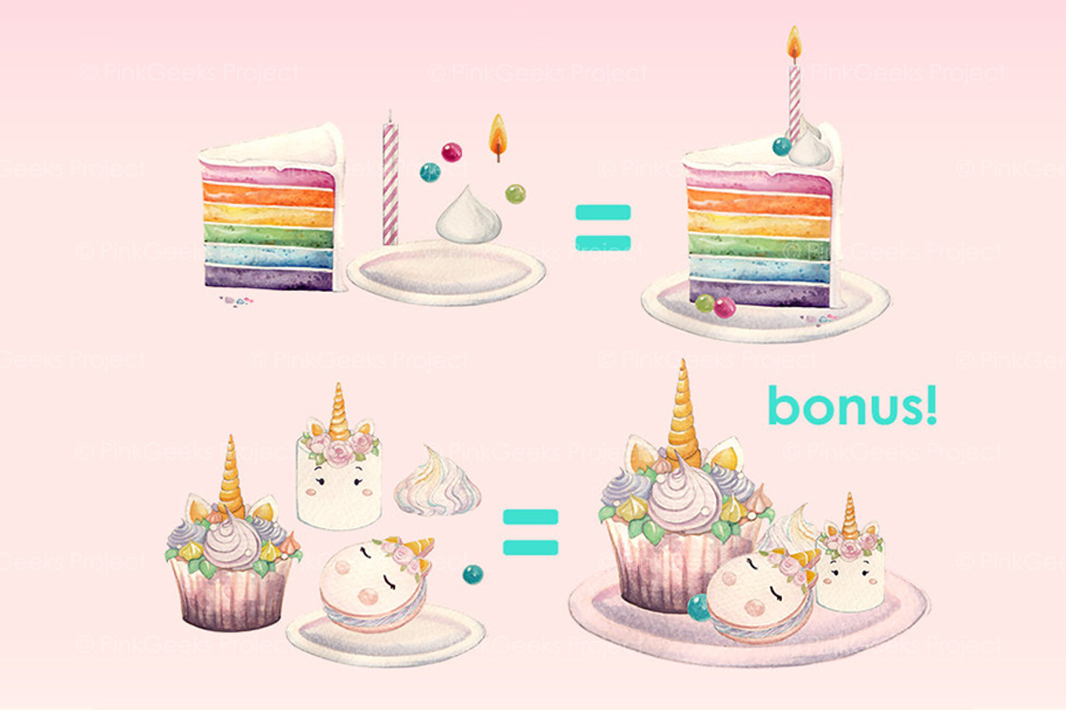 UNICORN DESSERTS, a Graphic by AJDA ART (Photo 5 of 5)