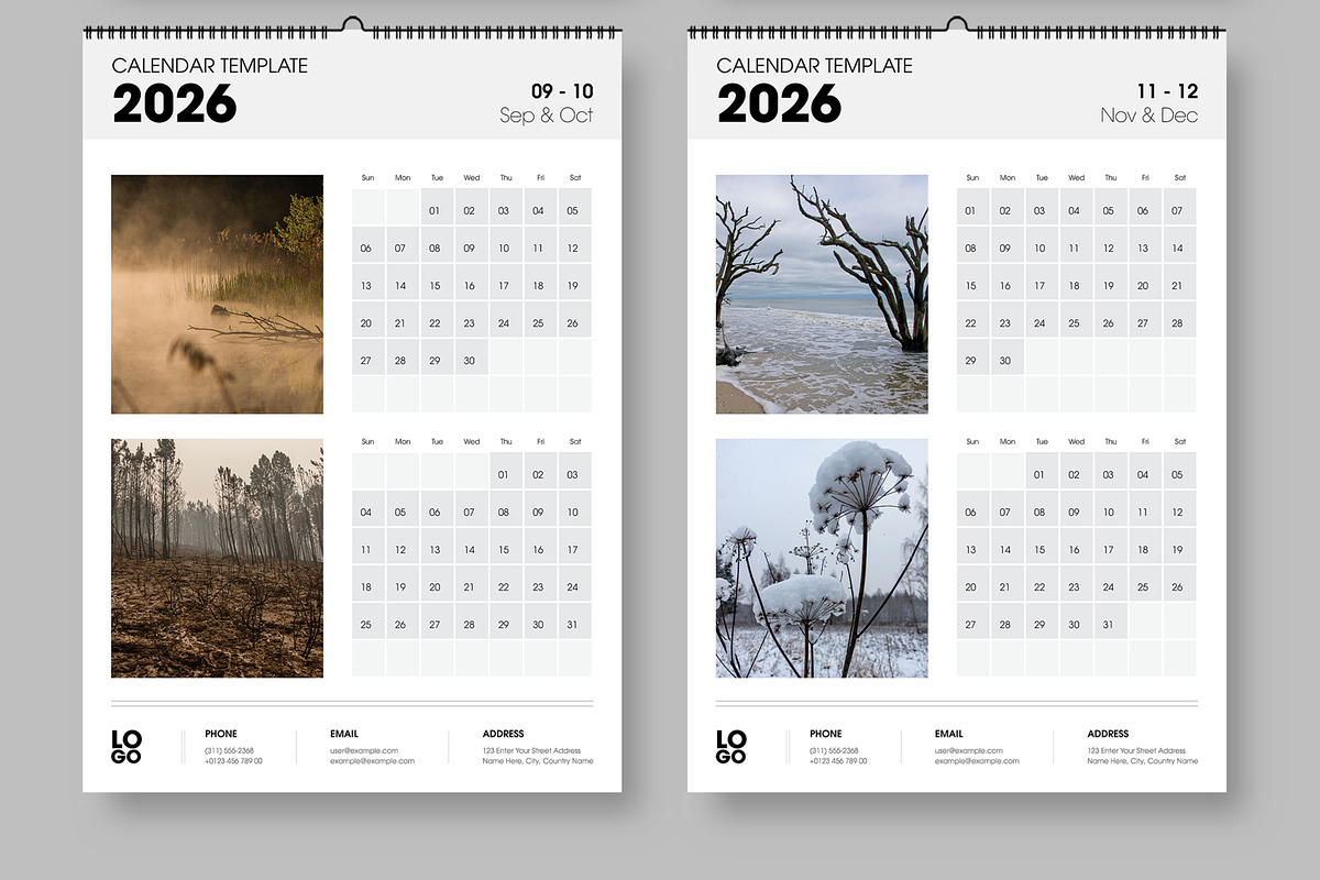 Minimal 2026 Calendar Template preview 6