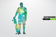 Silhouettes of a skateboarder, a Person Illustration by Matrosovv (Thumbnail 3 of 4)