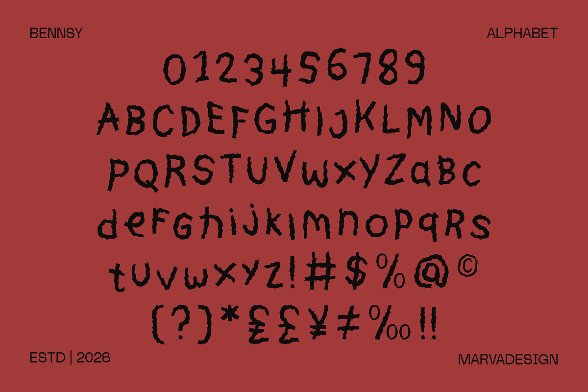 Bennsy - Messy Handwritten Font, a Handwritten Font by Marvadesign (Photo 4 of 10)