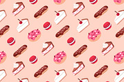 Sweets, desserts seamless patterns, a Pattern Graphic by Good Studio (Thumbnail 2 of 11)